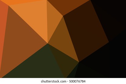 Dark orange polygonal illustration, which consist of triangles. Geometric background in Origami style with gradient. Triangular design for your business.