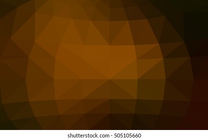 Dark orange polygonal illustration, which consist of triangles. Triangular design for your business. Geometric background in Origami style with gradient.