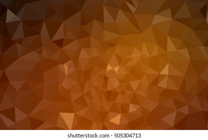 Dark orange polygonal illustration, which consist of triangles. Geometric background in Origami style with gradient. Triangular design for your business.