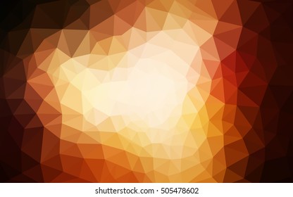 Dark orange polygonal illustration, which consist of triangles. Geometric background in Origami style with gradient. Triangular design for your business.