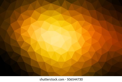 Dark orange polygonal illustration, which consist of triangles. Geometric background in Origami style with gradient. Triangular design for your business.