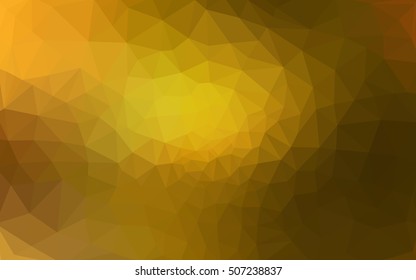 Dark orange polygonal illustration, which consist of triangles. Geometric background in Origami style with gradient. Triangular design for your business.