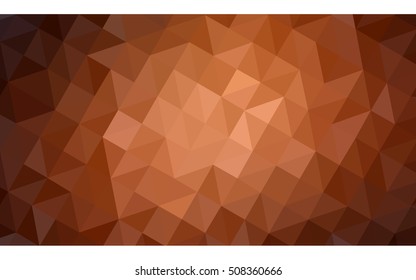Dark orange polygonal illustration, which consist of triangles. Geometric background in Origami style with gradient. Triangular design for your business.