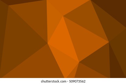 Dark orange polygonal illustration, which consist of triangles. Geometric background in Origami style with gradient. Triangular design for your business.