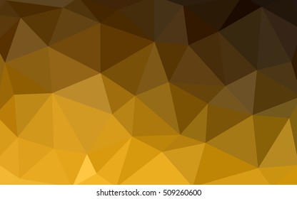Dark orange polygonal illustration, which consist of triangles. Triangular design for your business. Geometric background in Origami style with gradient.
