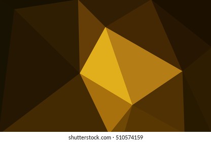 Dark orange polygonal illustration, which consist of triangles. Geometric background in Origami style with gradient. Triangular design for your business.