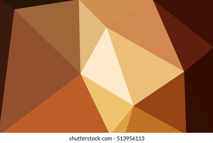 Dark orange polygonal illustration, which consist of triangles. Geometric background in Origami style with gradient. Triangular design for your business.