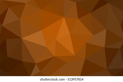 Dark orange polygonal illustration, which consist of triangles. Geometric background in Origami style with gradient. Triangular design for your business.