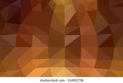 Dark orange polygonal illustration, which consist of triangles. Triangular design for your business. Geometric background in Origami style with gradient.