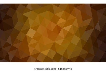 Dark orange polygonal illustration, which consist of triangles. Geometric background in Origami style with gradient. Triangular design for your business.