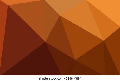 Dark orange polygonal illustration, which consist of triangles. Geometric background in Origami style with gradient. Triangular design for your business.