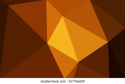 Dark orange polygonal illustration, which consist of triangles. Geometric background in Origami style with gradient. Triangular design for your business.