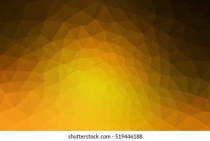 Dark orange polygonal illustration, which consist of triangles. Geometric background in Origami style with gradient. Triangular design for your business.