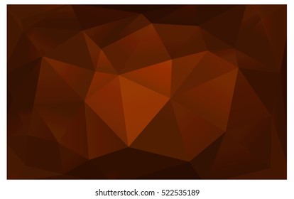 Dark Orange polygonal illustration, which consist of triangles. Triangular design for your business. Creative geometric background in Origami style with gradient