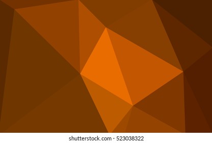 Dark orange polygonal illustration, which consist of triangles. Geometric background in Origami style with gradient. Triangular design for your business.