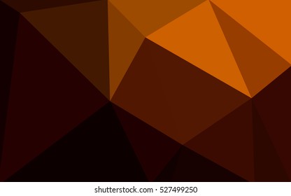 Dark orange polygonal illustration, which consist of triangles. Geometric background in Origami style with gradient. Triangular design for your business.