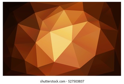 Dark Orange polygonal illustration, which consist of triangles. Triangular design for your business. Creative geometric background in Origami style with gradient