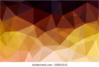 Dark Orange polygonal illustration, which consist of triangles. Triangular design for your business. Creative geometric background in Origami style with gradient