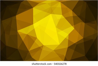 Dark Orange polygonal illustration, which consist of triangles. Triangular pattern for your business design. Geometric background in Origami style with gradient. 