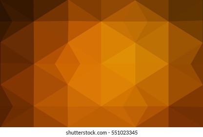 Dark orange polygonal illustration, which consist of triangles. Geometric background in Origami style with gradient. Triangular design for your business.