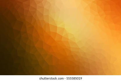 Dark orange polygonal illustration, which consist of triangles. Geometric background in Origami style with gradient. Triangular design for your business.