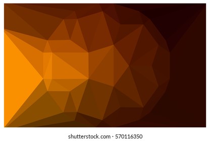 Dark Orange polygonal illustration, which consist of triangles. Triangular design for your business. Creative geometric background in Origami style with gradient