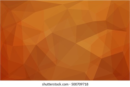 Dark orange polygonal template. An elegant bright illustration with gradient. A new texture for your design.