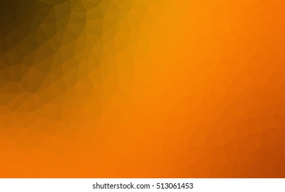 Dark orange polygonal template. Modern geometrical abstract illustration with gradient. The polygonal design can be used for your web site.