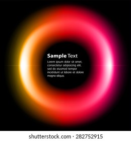 Fondo de Tecnología Abstractas de círculo de luz de color naranja oscuro rec rosa para Sitio web gráfico por computadora de Internet. Folleto. tarjeta. Anuncio. etiqueta. infografía.