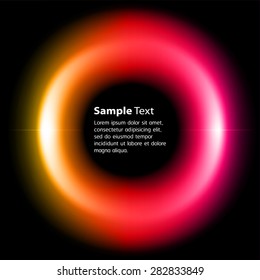 Dark orange red pink Light circle Abstract Technology background for computer graphic website internet. text box. Brochure. card. banner. label. infographics.