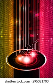 dark orange red pink neon grow light Abstract Technology background for computer graphic website internet and business. circuit. illustration. infographics. ray. bright. pixel. Spark. star