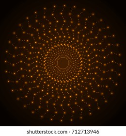 Luces brillantes de color naranja oscuro fondo vectorial abstracto