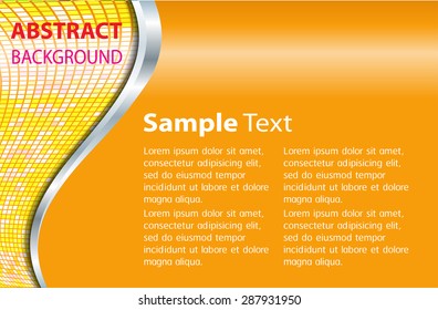dark orange silver Light Abstract Technology background for computer graphic website internet. text box. Brochure. card. wave. label. banner. curve. pixel.