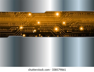 dark orange silver Light Abstract Technology background for computer graphic website internet business. circuit. illustration. infographics. binary code background. www. vector. text box label card
