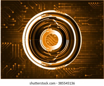 Dark orange silver Light Abstract Technology background for computer graphic website internet and business. circuit. vector illustration. infographics. motion move blur.neon. pixel. eye scan virus