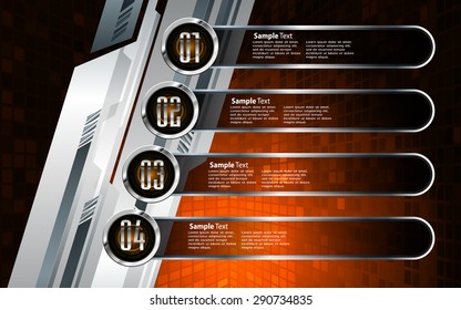 dark orange silver Web Design Website Elements Template for graphic internet. text box. label. infographics. metal. card. pixel. Metals, alloys, steel, aluminum. button