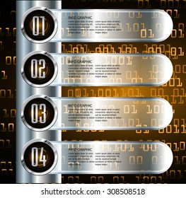 dark orange silver Web Design Website Elements Template for graphic internet. text box. label. info graphics. metal. card. pixel. Metals, alloys, steel, aluminum. button. infographics