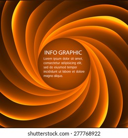 Dark orange spiral blue red Light Abstract Technology background for computer graphic website internet business. text box. Brochure. card. label. banner. twist
