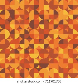 Dark orange square, circle pattern , seamless background can use for design, vector.
