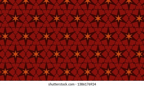 Dark Orange Star Pattern Vector