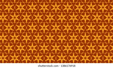 Dark Orange Stars Background Pattern