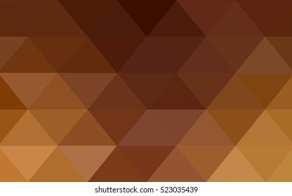 Dark orange triangle mosaic background. An elegant bright illustration with gradient. The template can be used as a background for cell phones.