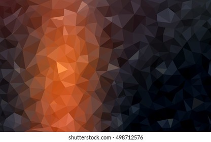 Dark orange triangle mosaic template. Colorful illustration in abstract style with gradient. A completely new template for your business design.