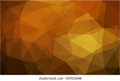 Dark orange triangle mosaic template. Brand-new colored illustration in blurry style with gradient. The template can be used as a background for cell phones.