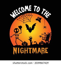 dark, orange, trick, spooky, poster, happy, treat, card, party, celebration, vector, october, black, night, pumpkin, scary, bat, banner, design, background, halloween, illustration, holiday
