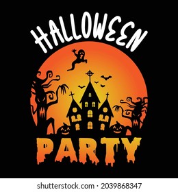dark, orange, trick, spooky, poster, happy, treat, card, party, celebration, vector, october, black, night, pumpkin, scary, bat, banner, design, background, halloween, illustration, holiday