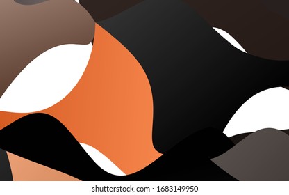 Plantilla difuminada abstracta de vector naranja oscuro. Ilustración abstracta colorida con líneas degradadas. El diseño elegante se puede utilizar como parte de un libro de marca.