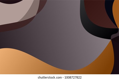 Dark Orange vector abstract cambered pattern. Glitter abstract illustration with wry lines. A completely new design for your business.