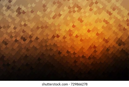 Dark Orange vector abstract cambered pattern. Glitter abstract illustration with wry lines. The textured pattern can be used for background.