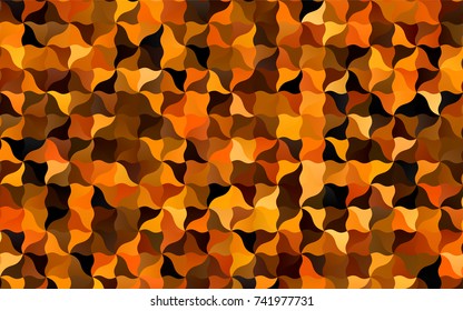 Dark Orange vector abstract cambered background. Shining crooked illustration in a brand-new style. The polygonal design can be used for your web site.